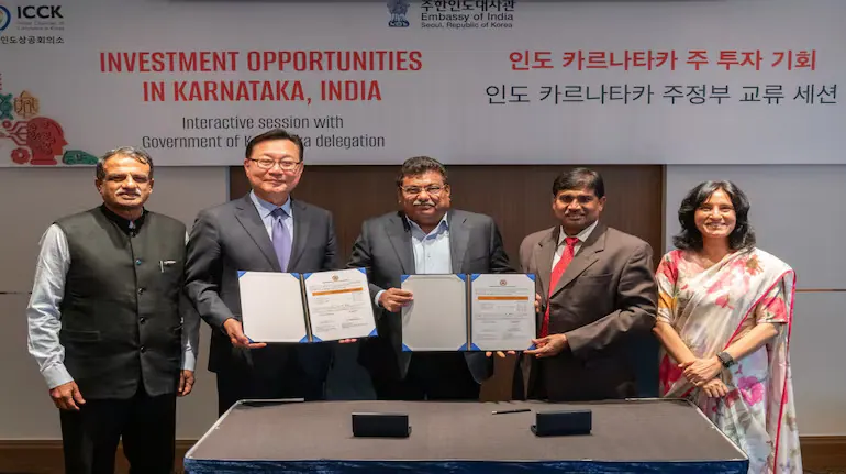 Karnataka Government Signs MoUs with Korean Companies DN Solutions and EMNI Co. Ltd