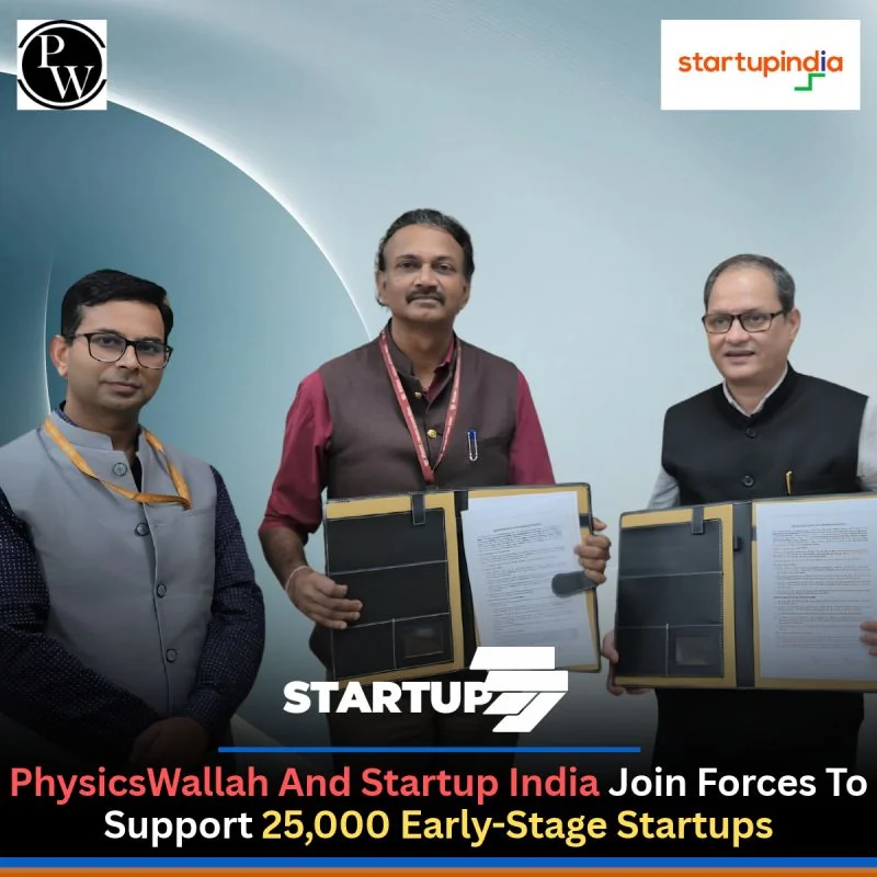 PW (PhysicsWallah) has partnered with Startup India to support 25,000 early-stage startups through an initiative aimed at strengthening India’s entrepreneurial ecosystem.
